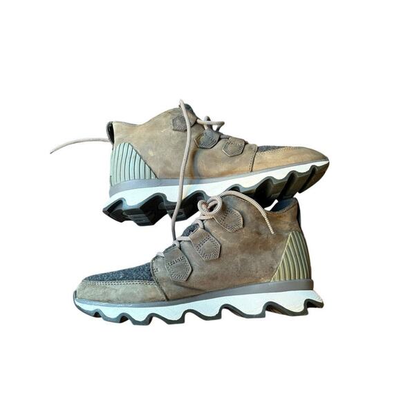 Sorel Weatherproof Kinetic Caribou Hiking Snow Sneaker Boot - Quarry Grey Brown - Picture 5 of 12